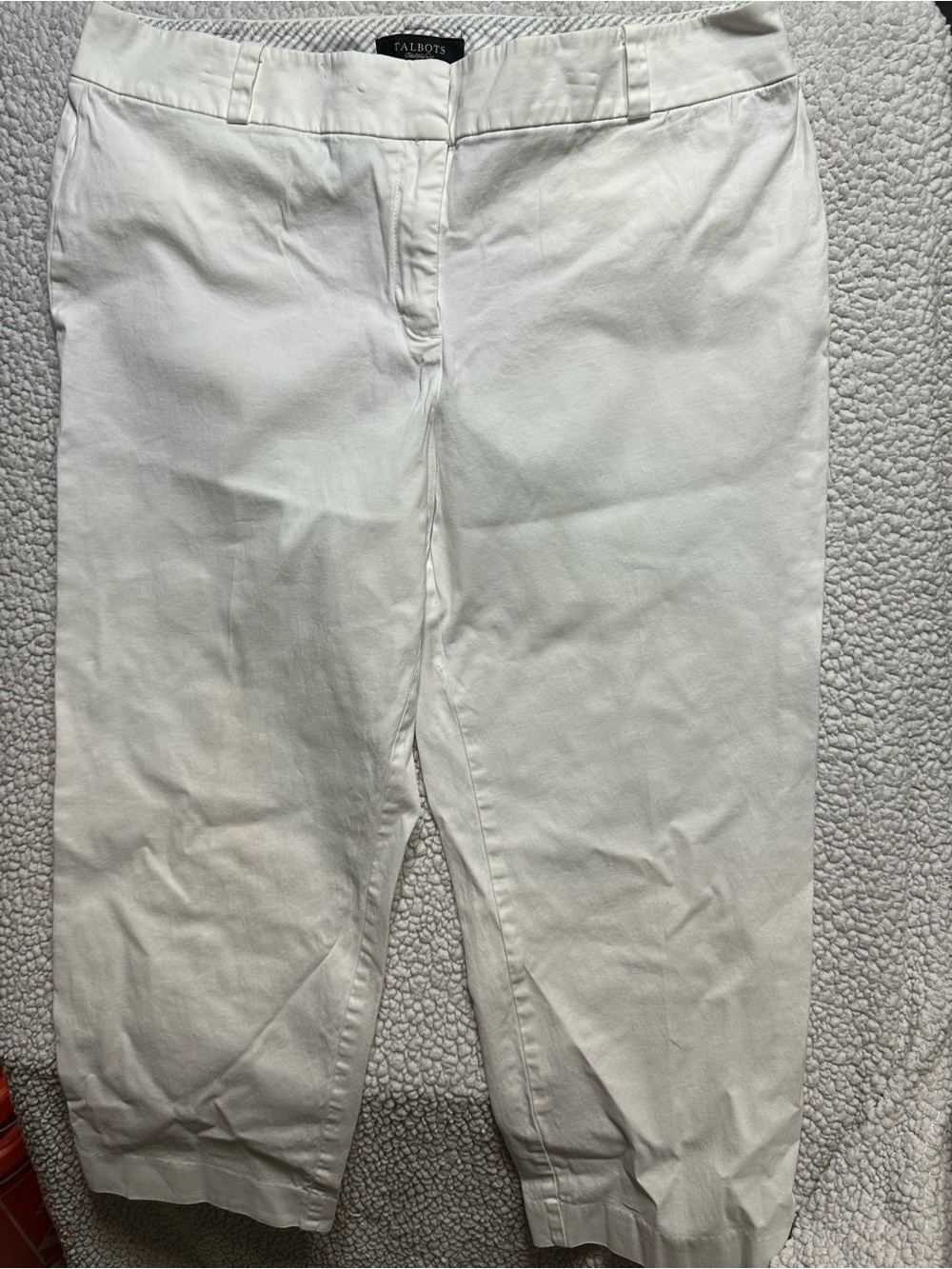 Talbots White Cropped Capris H30